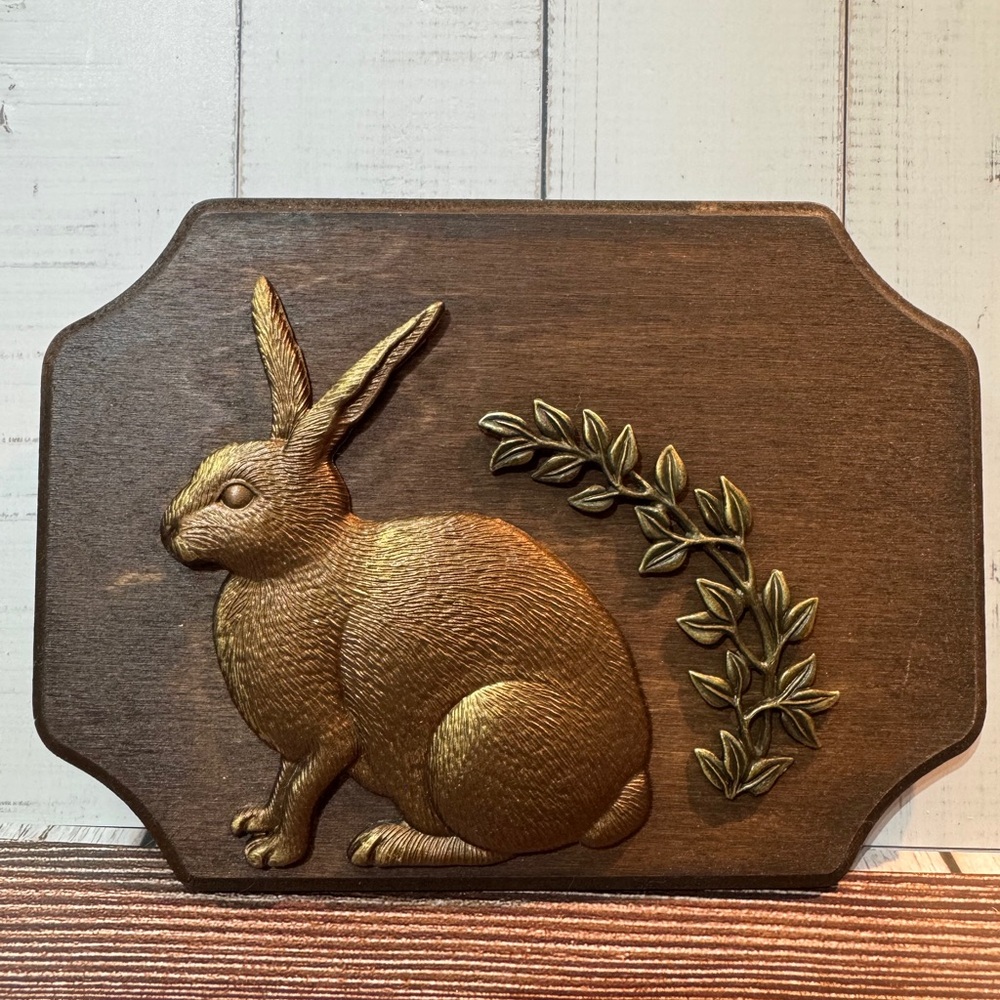 Gold Bunny Rustic Wall Decor